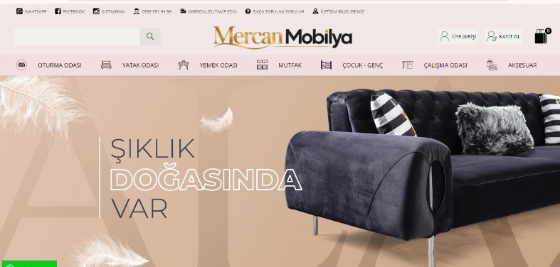 Mercan Mobilya – Kurumsal Mobilya Web Sitesi