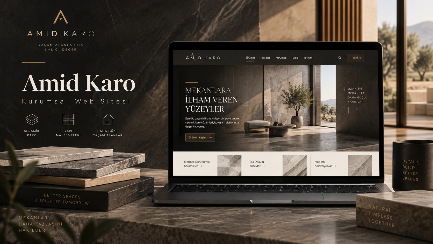 Amid Karo kurumsal web sitesi tasarımı