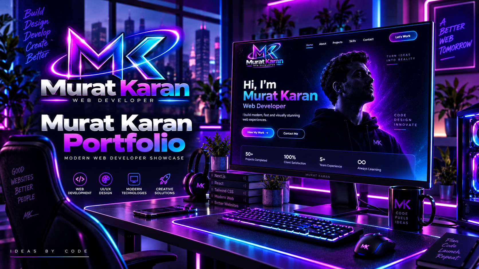 Murat Karan Web Developer kişisel portfolio web sitesi